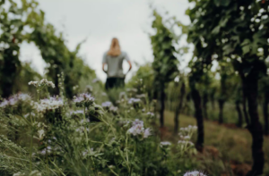 Miljöbild på vinmakaren Martina Bernhard i sin vingård för Generation Riesling och Wine TAble